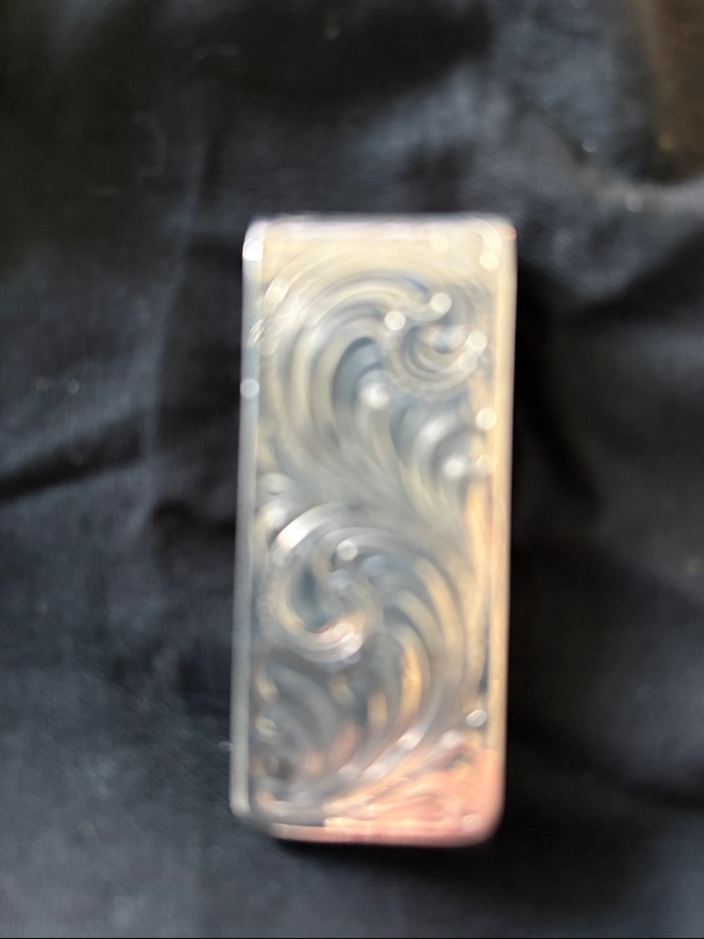 Hand engraved sterling silver money clip by Vogt Silversmiths. New. - Picture 5 of 6